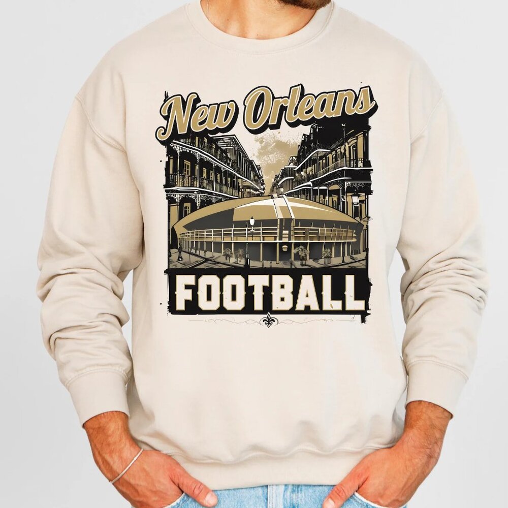 90s New Orleans Saints Football Sweatshirt, New Orleans Football NFL Shirt Tee